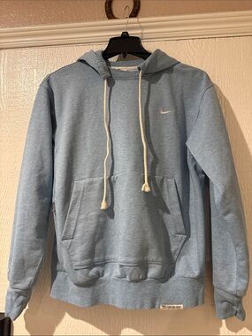 Nike Men's Sky Blue Pullover Hoodie with White Swoosh